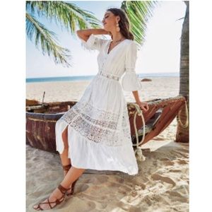 White Linen Maxi Dress